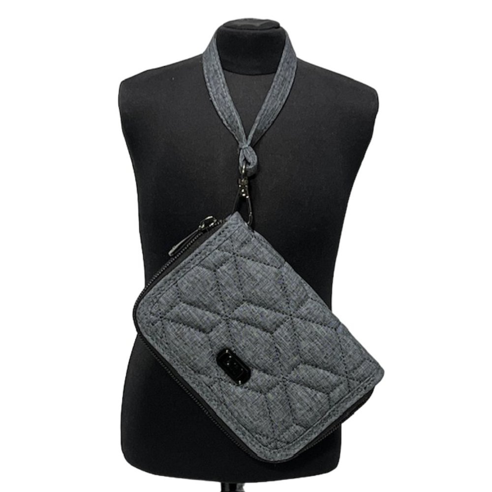 LUG Rodeo RFID-Protected Gray Quilted Wristlet - Picture 2 of 16